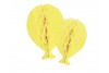 2 Ballons jaunes nid d'abeille