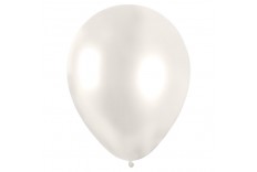 Ballon blanc métal nacré - Set de 10 ballons