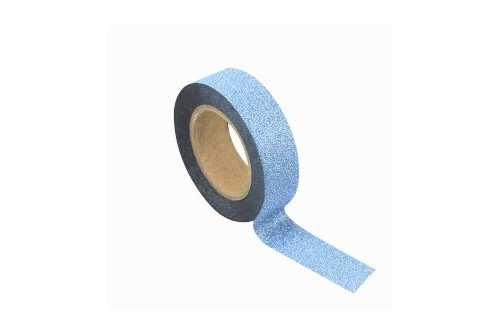 Masking tape pailletté bleu