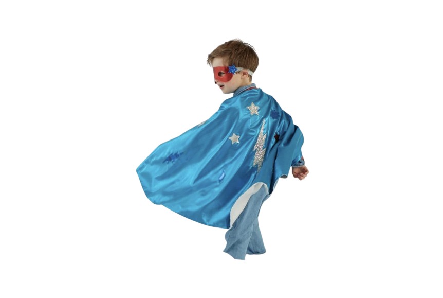 ▷ Déguisement Cape bleue super-héros pour adulte