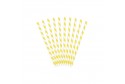 10 pailles jaunes
