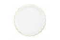 Assiettes blanches & or x 8