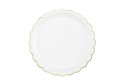 Assiettes blanches & or x 8