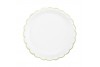 Assiettes blanches & or x 8