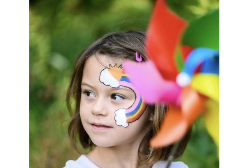 Maquillage bio pour enfant (rose, blanc, bleu) - Namaki