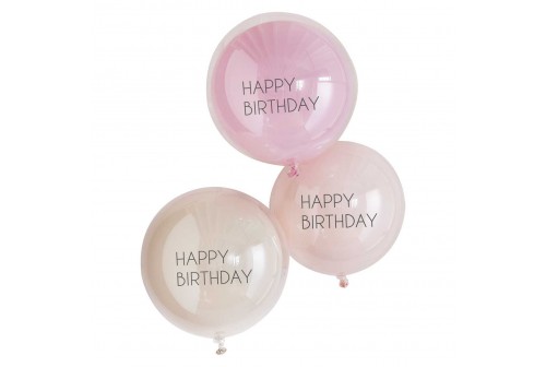 Ballon confetti argent - Set de 3 ballons