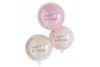 Ballon confetti argent - Set de 3 ballons