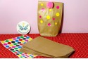 Kit sac en papier kraft à pois