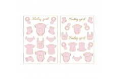 30 autocollants Bébé fille