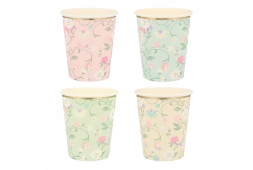 Gobelets fleurs Ladurée x 8