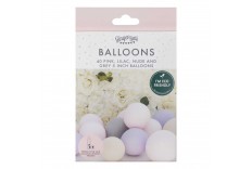 Ballon lilas rose et beige x 40