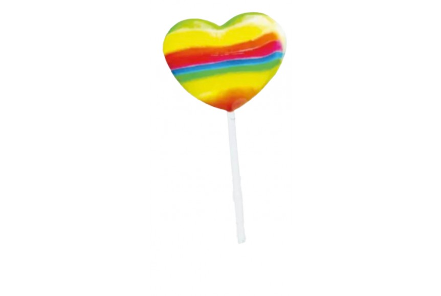 Sucette coeur multicolore - fête foraine - Bonbon Anniversaire enfants