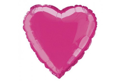 Ballon coeur Mylar fuchsia