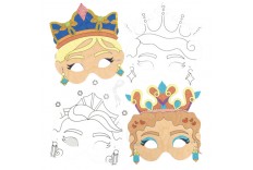 Masque princesse à colorier