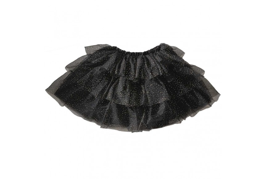 Déguisement fille de pirate, robe tutu enfant en tulle noir et