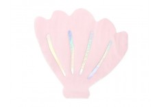 Serviettes coquillage rose