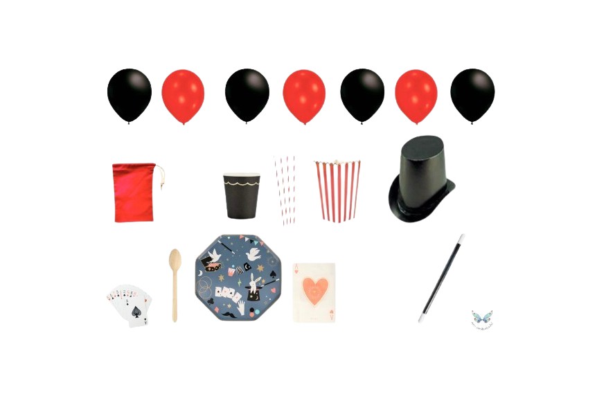 Kit anniversaire Magicien - un kit complet vaisselle déco - Meri Meri