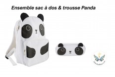 Set Sac à dos et trousse Panda