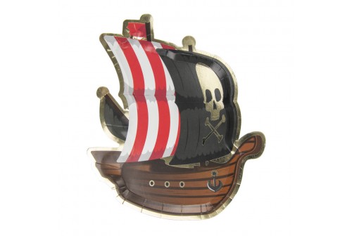 Assiettes bateau de pirate