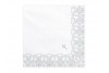 Serviettes blanches & argent x 20