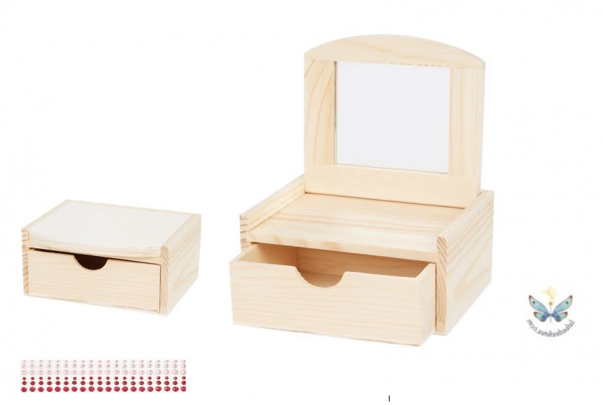 Coiffeuse Enfant Bois Avec Miroir LED – Table Maquillage Jouet Filles 3 Ans – Tiroir Et Accessoires Inclus – Cadeau Créatif