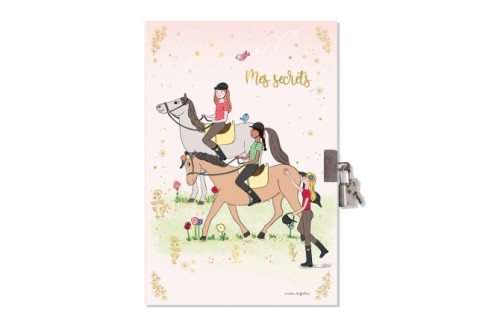 Journal intime fille tropical avec cadenas carnet secret