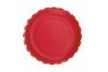 Assiettes rouges & or x 8