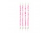 Bougies marbrées rose x 12