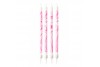 Bougies marbrées rose x 12