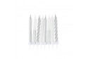 bougies assorties argent x 8