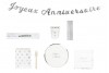 Kit anniversaire blanc et argent