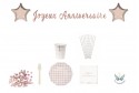 Kit joyeux anniversaire blanc & rose gold