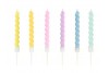 6 bougies torsadées pastel