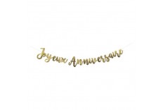 Guirlande Joyeux Anniversaire or