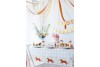 Nappe fleurs et chevaux
