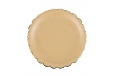 Assiettes terracotta & or x 8