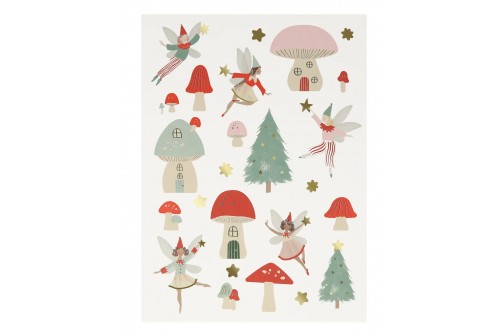 Autocollants fées de Noël
