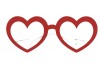 6 lunettes en papier coeur