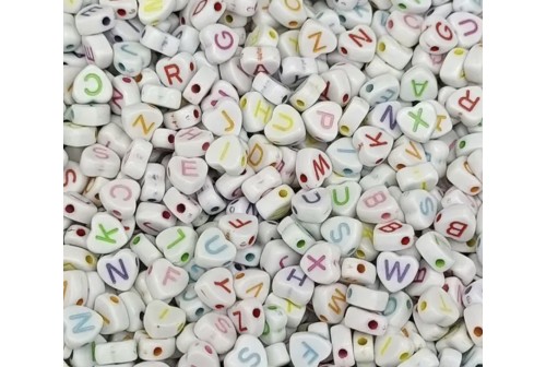 perles coeur lettres x 220 ex