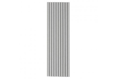 20 pailles couleur argent mat
