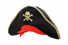 Chapeau de pirate avec pèrroquet et cache-oeil