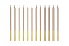 bougies longue or & rose gold x 12