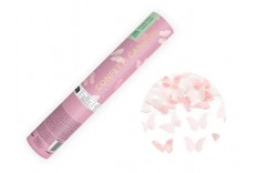Canon à confetti papillons roses