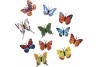 Papillon 3D autocollants x 10