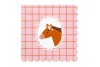 Serviettes fleurs et cheval