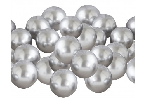 Ballons argent chrome x 40