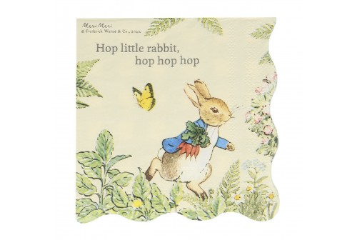 16 serviettes Pierre Lapin