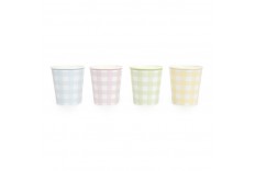 Gobelet Vichy pastel x 8