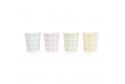 Gobelet Vichy pastel x 8
