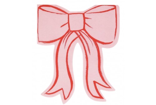 Serviettes noeud rose x 16
